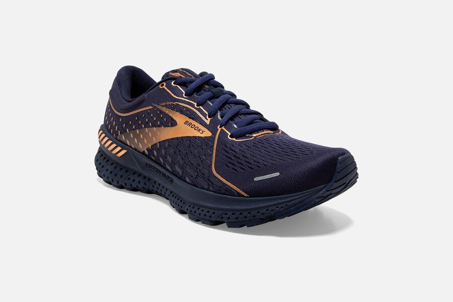 Brooks Adrenaline Gts 21 Road Löparskor Dam - Svarta/Guld - 9756-ZXUPG